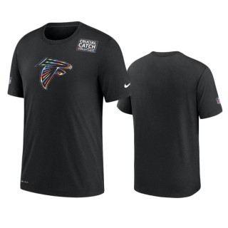 Men's Atlanta Falcons Black Sideline Crucial Catch Performance T-Shirt