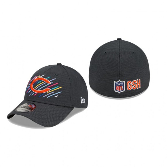 Chicago Bears Charcoal 2021 NFL Crucial Catch 39THIRTY Flex Hat