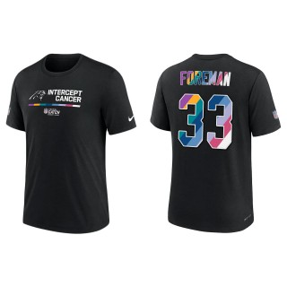 D'Onta Foreman Carolina Panthers Black 2022 NFL Crucial Catch Performance T-Shirt