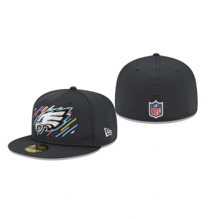 Philadelphia Eagles Charcoal 2021 NFL Crucial Catch 59FIFTY Fitted Hat