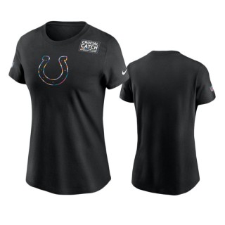 Women's Indianapolis Colts Black Multicolor Crucial Catch Performance T-Shirt