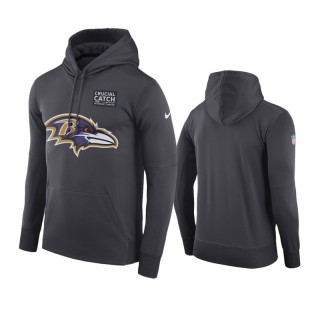 Men's Baltimore Ravens Anthracite Crucial Catch Hoodie