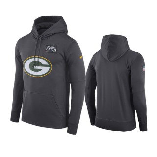 Men's Green Bay Packers Anthracite Crucial Catch Hoodie