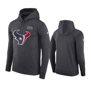 Men's Houston Texans Anthracite Crucial Catch Hoodie