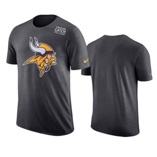 Men's Minnesota Vikings Anthracite Crucial Catch T-Shirt