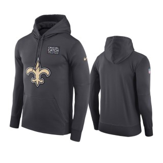 Men's New Orleans Saints Anthracite Crucial Catch Hoodie
