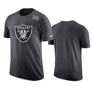 Men's Oakland Raiders Anthracite Crucial Catch T-Shirt