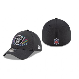 Las Vegas Raiders Charcoal 2021 NFL Crucial Catch 39THIRTY Flex Hat