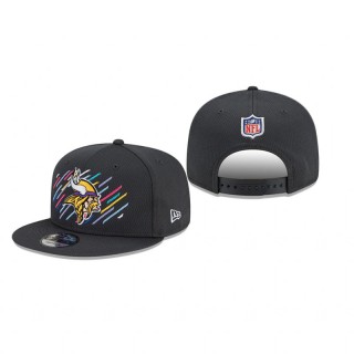 Minnesota Vikings Charcoal 2021 NFL Crucial Catch 9FIFTY Snapback Adjustable Hat