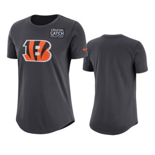 Women's Cincinnati Bengals Anthracite Crucial Catch T-Shirt