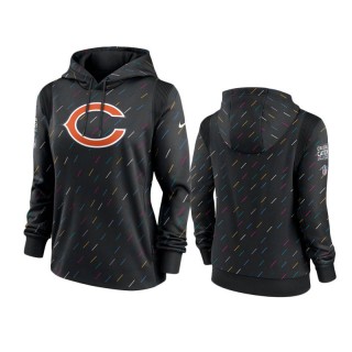 Women's Chicago Bears Anthracite 2021 NFL Crucial Catch Therma Pullover Hoodie
