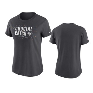 Women's Tampa Bay Buccaneers Anthracite 2021 NFL Crucial Catch Performance T-Shirt