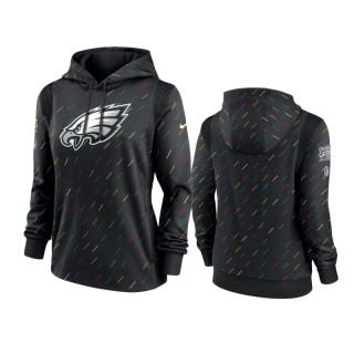 Women's Philadelphia Eagles Anthracite 2021 NFL Crucial Catch Therma Pullover Hoodie